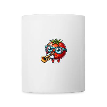 Playing tomato with trumpet and glasses - Mug - white - Front