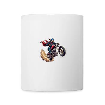 Motorrad Kangaroo Heldenhaftes Abenteuer - Tasse - Weiß - Vorne