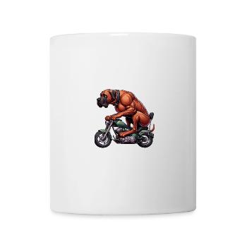 Funny Dog On Motorcycle Adventure - Mug - white - Front