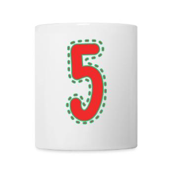 5. 5 YEARS. 5th ANNIVERSARY. 5 YEAR ANNIVERSARY - Mug - white - Front