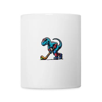 Équipe de joueurs de hockey sur gazon Dinosaur Dino - Mug blanc - blanc - Devant