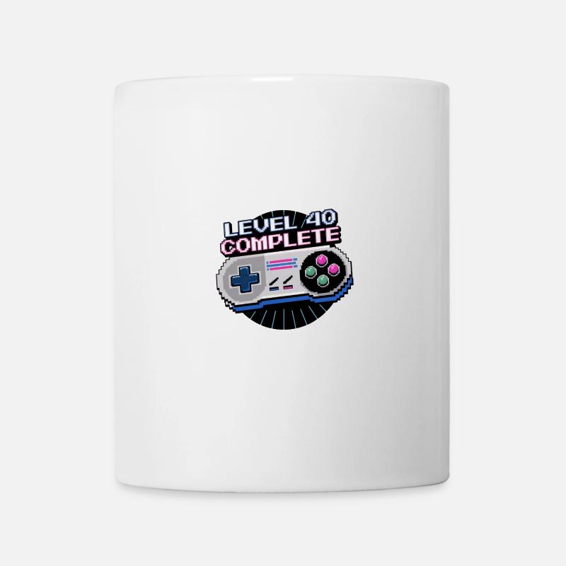 Level 40 Complete 40. Geburtstag Männer Retro - Tasse - Weiß