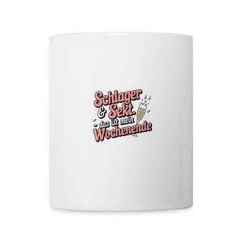 Schlager & Sekt - that's my weekend - Mug - white - Front