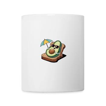 Funny Avocado On Toast With Sunglasses And - Mug - white - Front