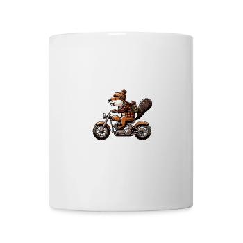 Cool Beaver on Motorcycle Adventure - Mug - white - Front