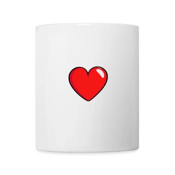 Coeur de bande dessinée - Mug blanc - blanc - Devant
