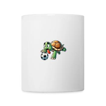 Funny Soccer Playing Turtle - Mug - white - Front