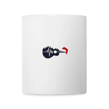 Guitare électrique Noël Heartbeat - Mug blanc - blanc - Devant