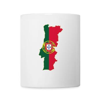 Portugal Flagge und Landkarte - Tasse - Weiß - Vorne