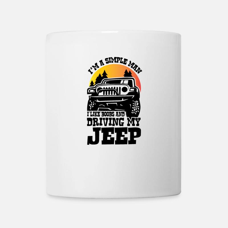 Je suis un homme simple Jeep - Mug blanc - blanc