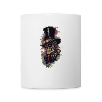 Steampunk Zombie Skull - Mug - white - Front