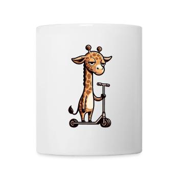 Grumpy Giraffe on Roller Comic Fun - Mug - white - Front