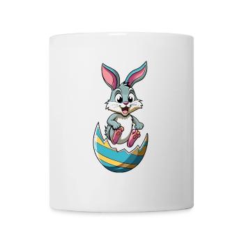 Joyeuses Pâques - Lapin de Pâques - Oeuf de Pâques - Dessin animé - Mug blanc - blanc - Devant