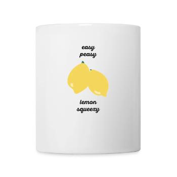 Easy Peasy Lemon Squeezy - Geschenkidee - Geschenk - Tasse - Weiß - Vorne