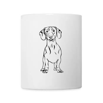 Dachshund Dachshund standing dog dogs Wilsigns - Mug - white - Front