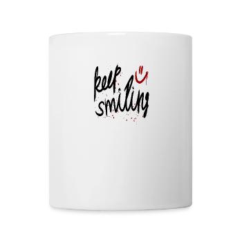 keep smiling - Tasse - Weiß - Vorne