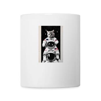 British Shorthair Cat - Tshirt Design Astronaut - Mug blanc - blanc - Devant