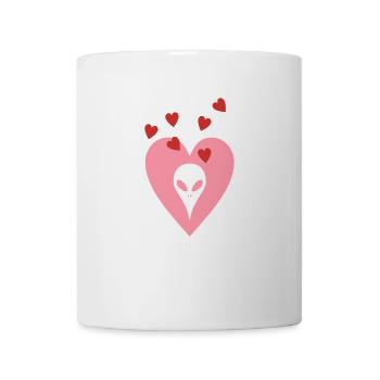 Alien Herzchen - Tasse - Weiß - Vorne