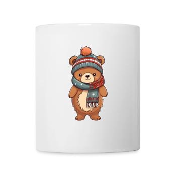 Cute bear in festive winter look! - Mug - white - Front