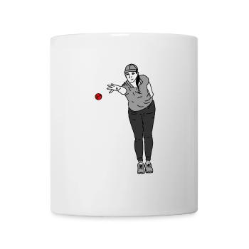 Petanque Spielerin Rechtshänderin - Tasse - Weiß - Vorne