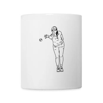 Petanque Spielerin Rechtshänderin - Tasse - Weiß - Vorne