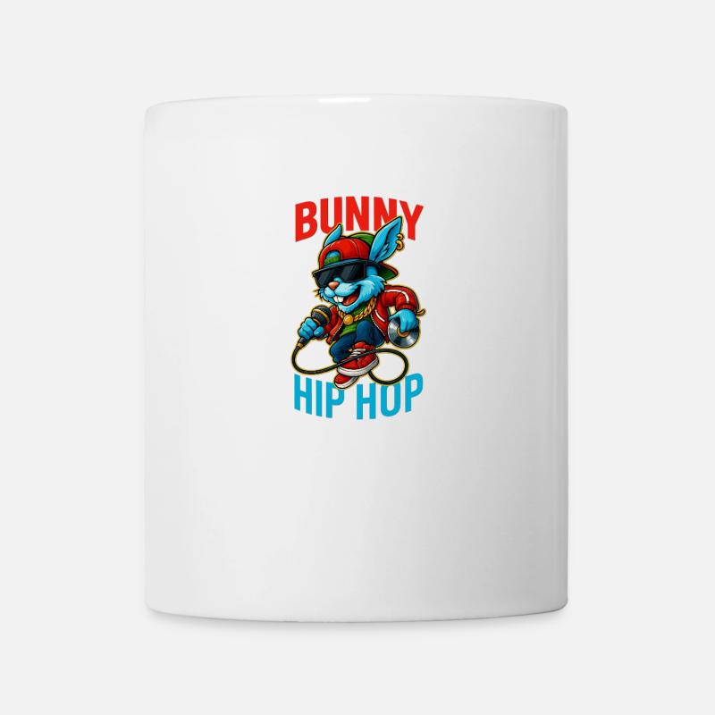 Cool Hip Hop Bunny DJ Rap Style - Mug blanc - blanc