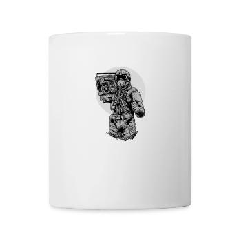 Vintage Boombox jet fighter pilot retro 90s 80s - Mug - white - Front