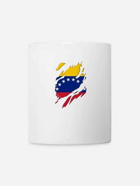 Venezuela flag torn motif - Mug - white