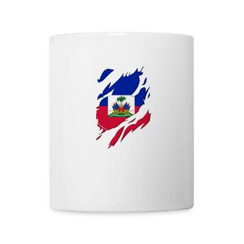 Haiti flag torn motif - Mug - white - Front