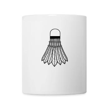 Badminton Racket Racketlon Shuttlecock - Mug - white - Front