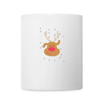 Weihnachten Rudolf Christmas Rudolph red nose xmas - Tasse - Weiß - Vorne