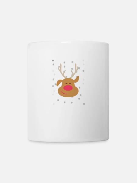 Noël Rudolf Noël Rudolph nez rouge Noël - Mug blanc - blanc