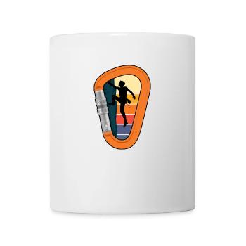 climbing carabiner climbing rope alpine - Mug - white - Front