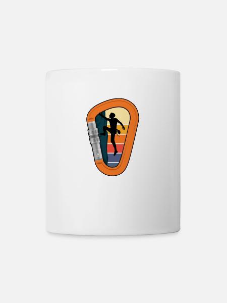klettern karabiner kletterseil alpin - Tasse - Weiß