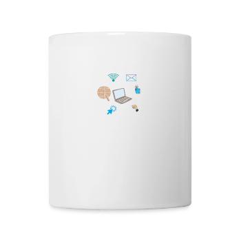 ORDINATEUR CONNECTE - Mug blanc - blanc - Devant