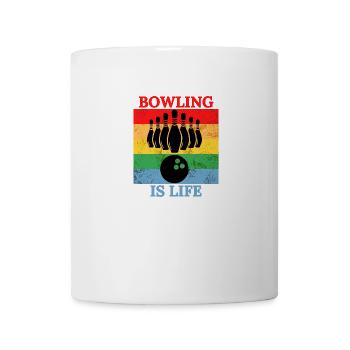 Bowling ist Leben T-Shirt - Tasse - Weiß - Vorne