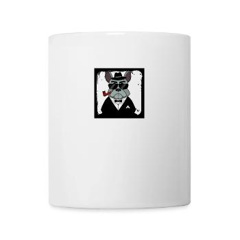 Drôle de chien français de bouledogue de style mafieux - Mug blanc - blanc - Devant
