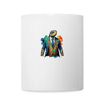 Schildkröte im Anzug - Tasse - Weiß - Vorne