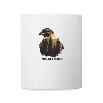 Préserver et protéger le pygargue à tête blanche Aigle Oiseau - Mug blanc - blanc - Devant