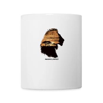 Préserver et protéger le lion sauvage - Mug blanc - blanc - Devant