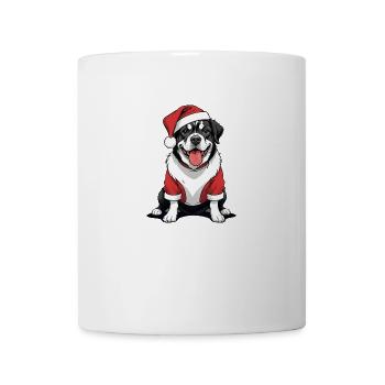 Père Noël chien Père Noël Cadeau chien - Mug blanc - blanc - Devant