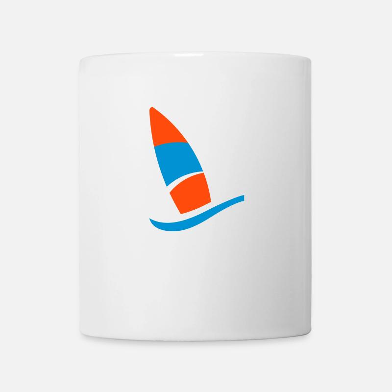 windsurfing logo - Tasse - Weiß
