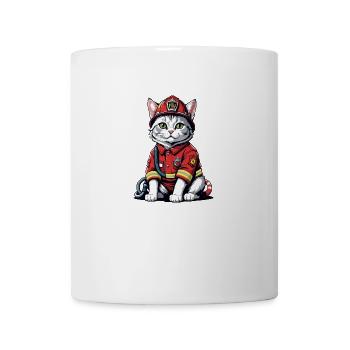 Cat Fire Brigade Cat Love Cat Lover - Mug - white - Front