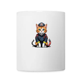 Chat Pompiers Chat Amour Chat Amoureux des Chats - Mug blanc - blanc - Devant