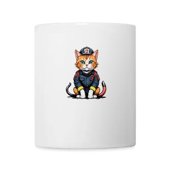 Chat Pompiers Chat Amour Chat Amoureux des Chats - Mug blanc - blanc - Devant
