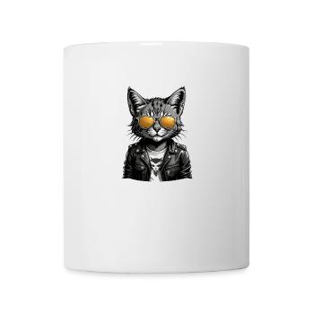 Cat Rocker Cat HardRock Gift - Mug blanc - blanc - Devant