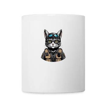 Chat Airsoft Chat Chat Jouant Airsoft Cadeau Militaire - Mug blanc - blanc - Devant
