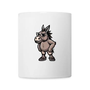 Esel Cool Comic - Tasse - Weiß - Vorne