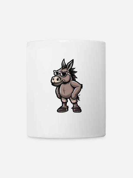 Esel Cool Comic - Tasse - Weiß