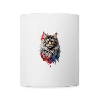 Norwegische Waldkatze - Tasse - Weiß - Vorne